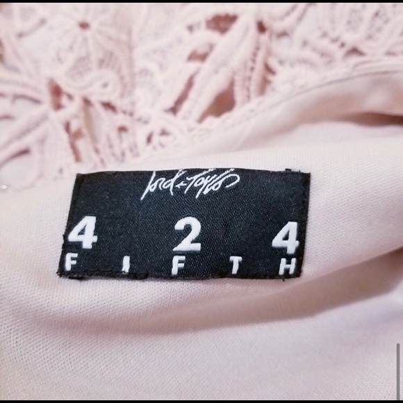 Lord & Taylor Pale Pink Lace wide sleeves cocktail - Picture 5 of 5